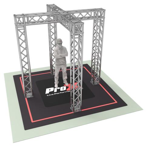ProX XTP-999X Tradeshow Booth 9.42 x 9.42 x 9.20 ft with X Shape