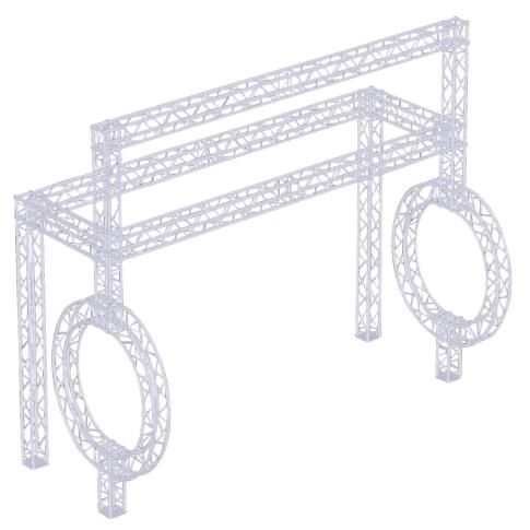 ProX XTP-E1020-3 Double Circle 10X20 Exhibition Module Truss Package