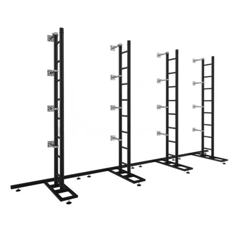 ProX XTP-GSLED4X200BLK 13.12' x 6.56' Video Support System in Black