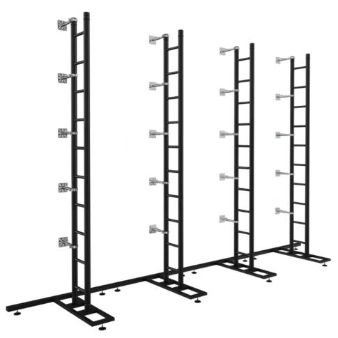 ProX XTP-GSLED4X250BLK 13.12' x 8.20' Video Support System in Black