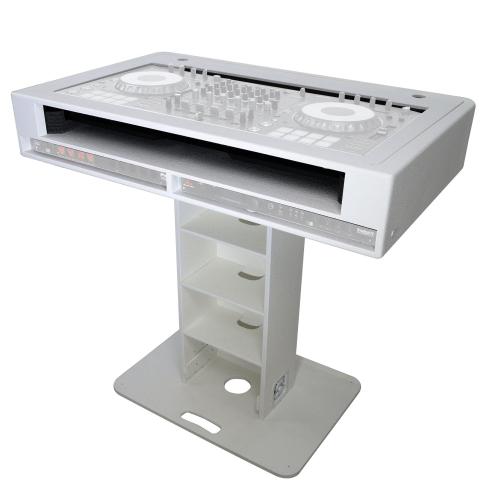 ProX XZF-DJCT W 2U CS White Control Tower 2U Podium Stand with Cases