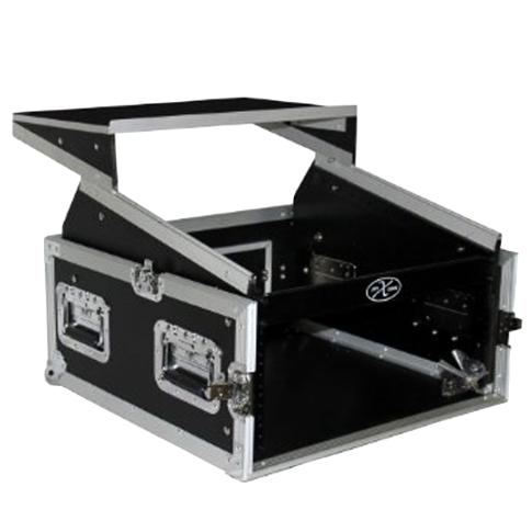 ProX 4U Rack x 10U Top Mixer DJ Combo Flight Case w Laptop Shelf [T-4MRLT]