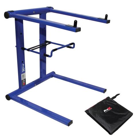 ProX T-LPS600B Foldable Portable Laptop Stand with Adjustable Shelf and Carry Bag (blue)
