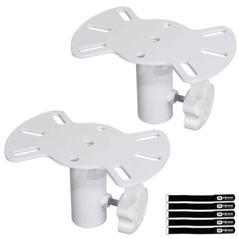 ProX X-SSMP-WH White Speaker Mounting Plates Dual Pack with Cable Ties
