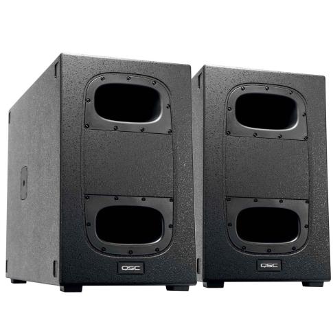 QSC KS212C Powered Dual 12" Cardioid Subwoofers Dual Package