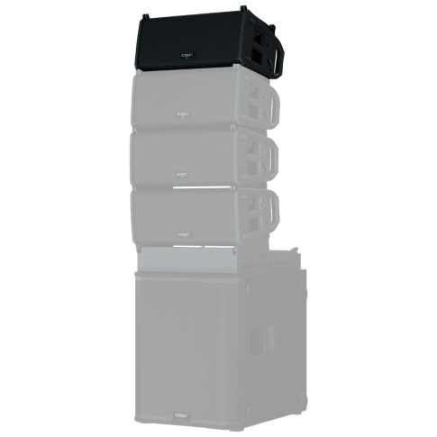 QSC LA108 8" Two-Way Active Line Array Loudspeaker Stack Close