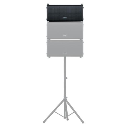 QSC LA108 8" Two-Way Active Line Array Loudspeaker Stand Front