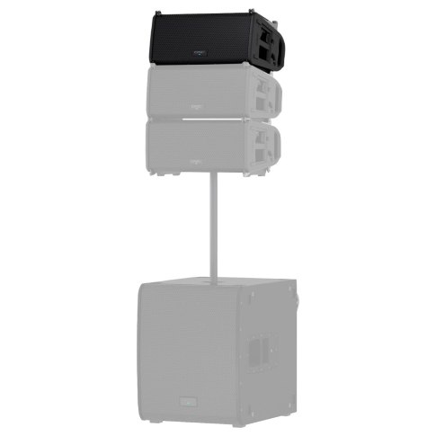 QSC LA108 8" Two-Way Active Line Array Loudspeaker Sub Angle