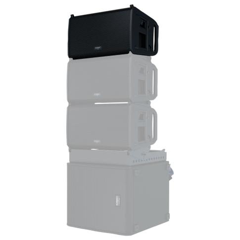 QSC LA112 12" Two-Way Active Line Array Loudspeaker Stack Angle