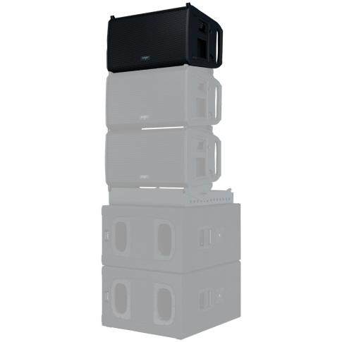 QSC LA112 12" Two-Way Active Line Array Loudspeaker Stack Rear Angle