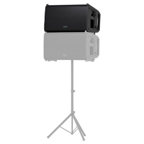 QSC LA112 12" Two-Way Active Line Array Loudspeaker Stand Angle