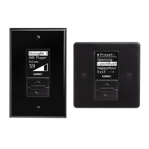 QSC MP-MFC-BK Wall Mount Controller for MP-M Zone Mixers - Black