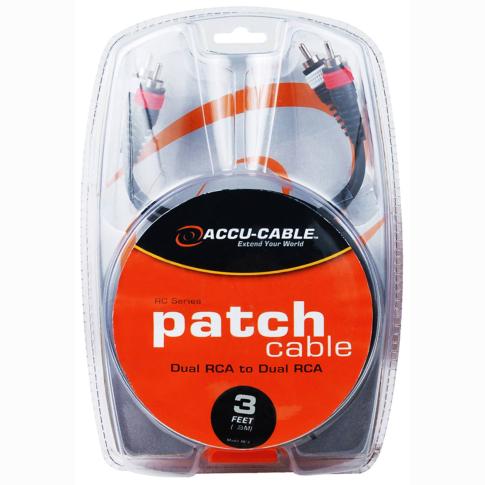 ADJ RC3 - 3FT Dual RCA to RCA Patch Cable