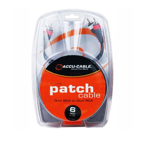 American DJ 6FT Dual RCA to RCA Patch Cable [RC6]