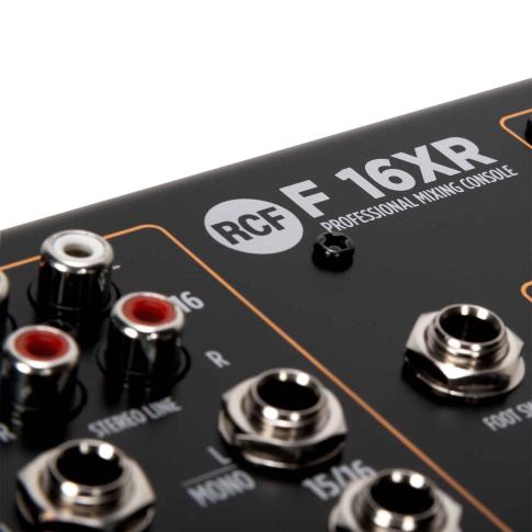 RCF F16-XR 16 Channel Mixing Console with Multi-FX and Recording Close Up