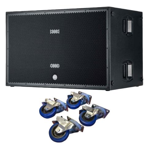 RCF SUB 8006-AS Dual 18" Active Subwoofer with Wheel Kit Package