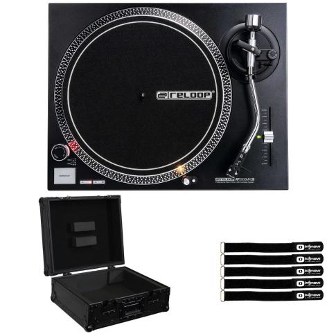 Reloop AMS-RP-2000-USB-MK2 Direct Drive USB Turntable with Black Case
