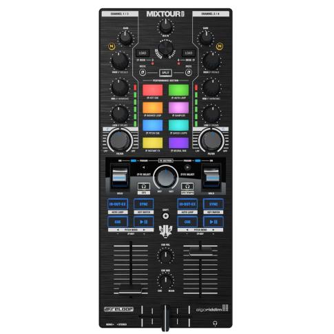 Reloop MIXTOUR PRO Portable Travel 4-Deck DJ Controller with Audio Interface
