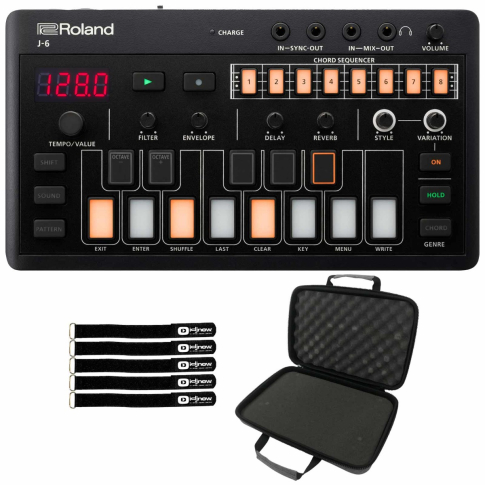 Roland J-6 AIRA Compact Chord Synthesizer with Multipurpose EVA Case