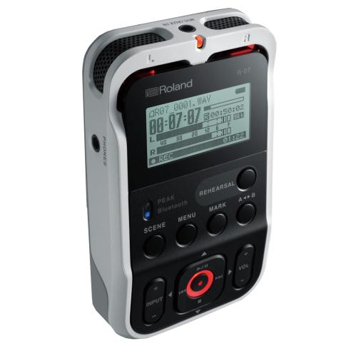 Roland R-07-WH White Audio Recorder with Case | IDJNOW