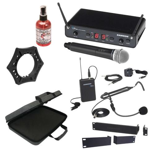 Samson Concert 288 All-In-One Dual-Channel Wireless System + Case + Sanitizer