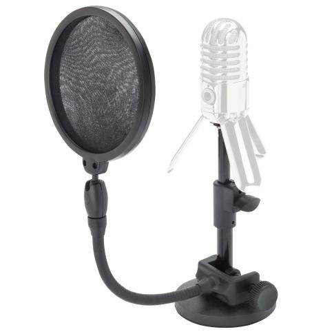 Samson MD2 and PS05 Bundle with Desktop Microphone Stand and Pop Filter Example
