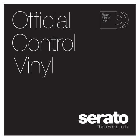 Serato 7" Standard Colors Control Vinyl Pressing - Black (Pair) Cover