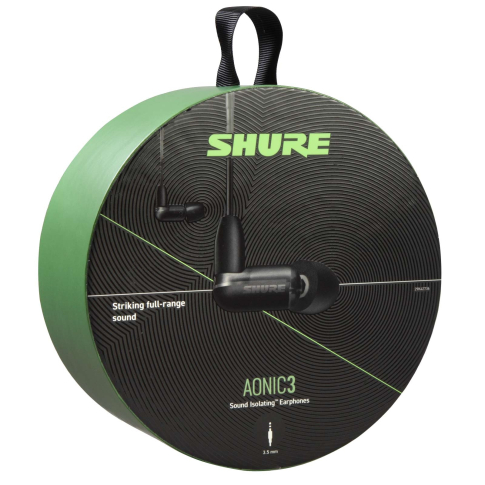 Shure AONIC 3 Sound Isolating Earphones in Black Box