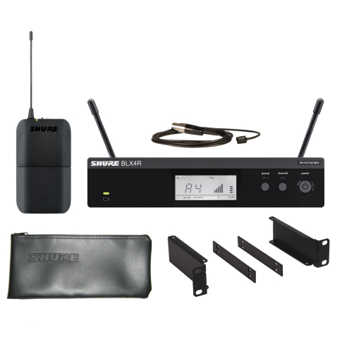 Shure BLX14R/W93 Wireless Rack-mount Presenter System with WL93 Lavalier Microphone