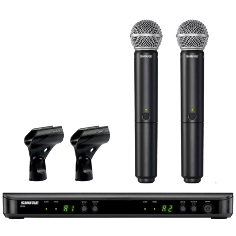 Shure BLX288/PG58 Wireless Dual Vocal System with Two PG58 Handheld Transmitters