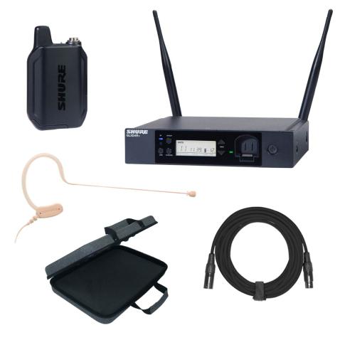 Shure GLXD14R+ Digital Wireless Rack Microphone System with Case Pack