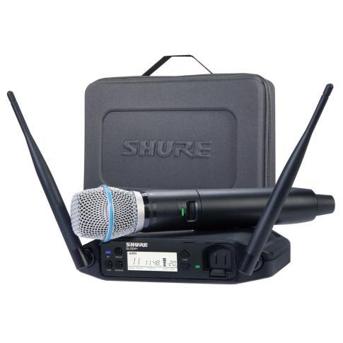 Shure GLXD24+ Dual Band Vocal Wireless Microphone System w BETA87A Mic Main