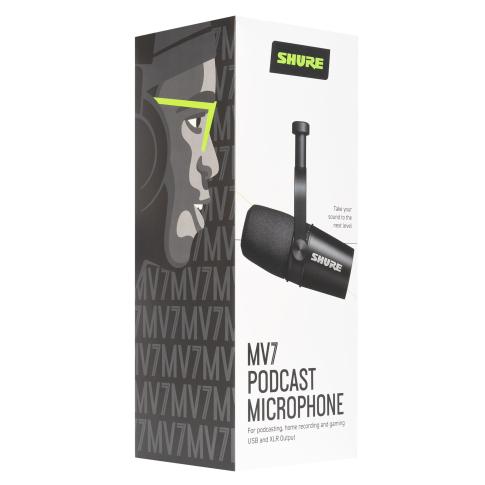 Shure MV7 Podcast Microphone in Black