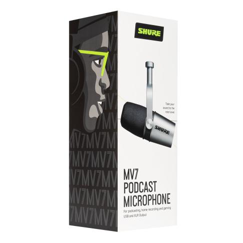 Shure MV7 Podcast Microphone in Silver | IDJNOW