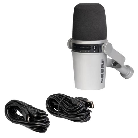 【使用期間1週間】SHURE MV7 PODCAST MICROPHONE Shure MV7+ Podcast Microphone Black | Guitar Center