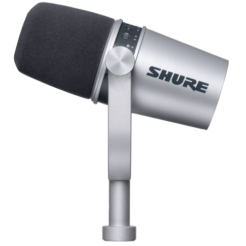 Shure MV7 Podcast Microphone in Silver | IDJNOW