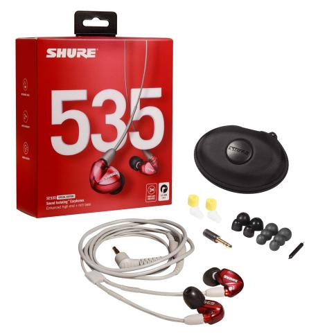Shure SE535LTD Red Special Edition SE535 Cinematic Sound Isolating Earphones