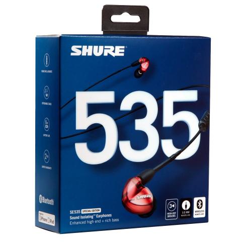 Shure SE535LTD+BT1 Red Earphones with Mic & Bluetooth | IDJNOW