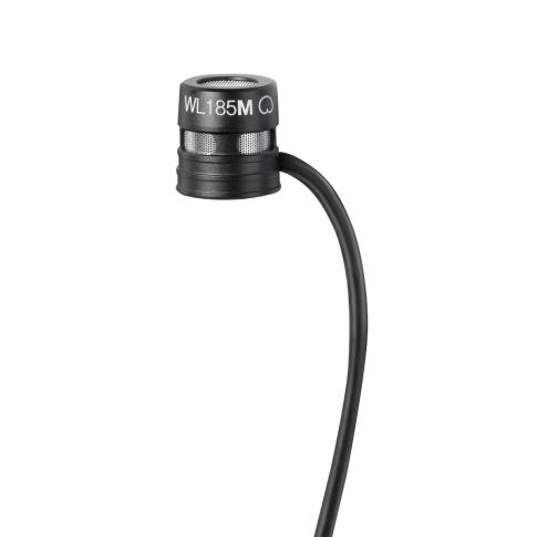 Shure WL185MB/C-TQG Cardioid Lavalier Mic - Black (TQG Connector)