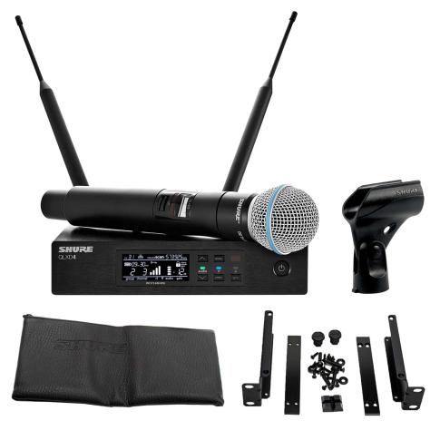 Shure QLXD24/B58 Handheld Wireless Microphone System with accessories