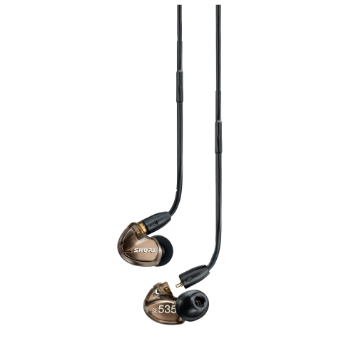 Shure SE535-V+BT1 Bronze SE535 Cinematic Sound Isolating Earphones with Microphone & Bluetooth Wireless Detached