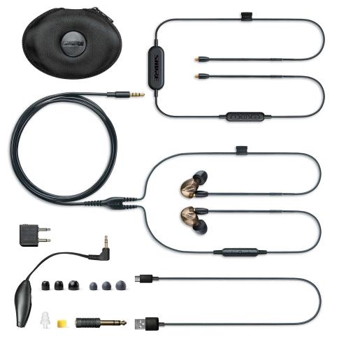 Shure SE535-V+BT1 Bronze SE535 Cinematic Sound Isolating Earphones with Microphone & Bluetooth Wireless Group