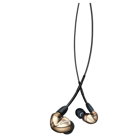 Shure SE535-V+BT1 Bronze SE535 Cinematic Sound Isolating Earphones with Microphone & Bluetooth Wireless Hanging