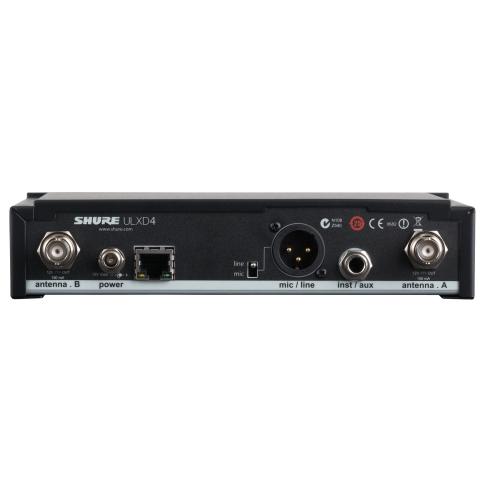Shure ULXD4 Digital Wireless Receiver (H50 Band) Rear