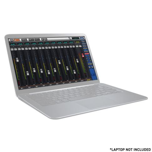 Soundcraft Ui16 16-channel Digital Mixer with Wireless Control Laptop