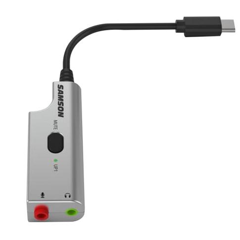 Samson DEU1 Broadcast Headset Microphone with USB Adapter Straight