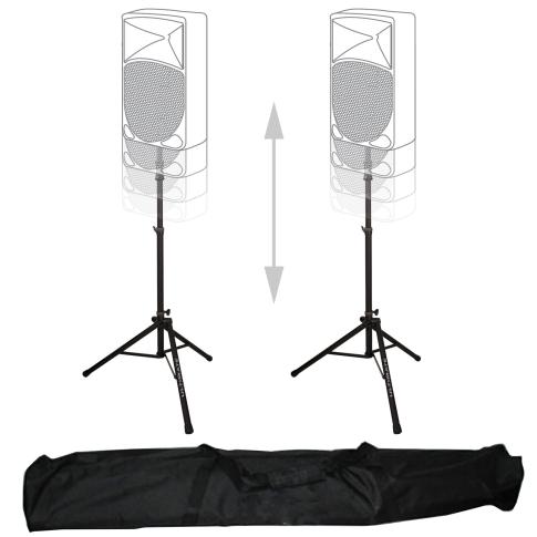 Ultimate Support TS-100B Aluminum Tripod Speaker Stand Duo Bundle