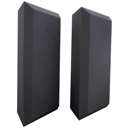 Ultimate Support UA-BTB Professional Acoustic 12" x 24" Charcoal Bass Traps with Bevel Design (Pair)