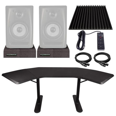 Ultimate Support NUC-001 Nucleus Series Studio Desk with Professional Charcoal Color Studio Foam Panels Package