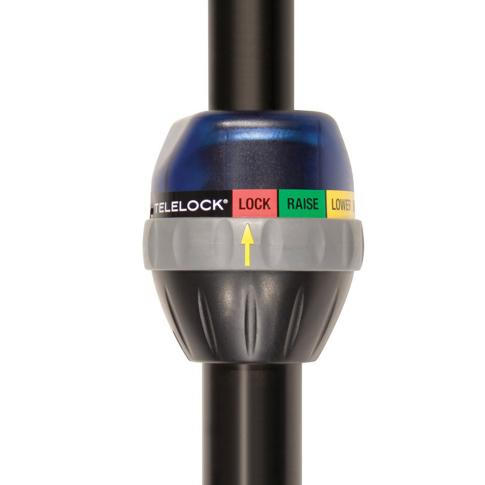 Ultimate Support TS-99BL TeleLock Series Lift-assist Aluminum Speaker Stand Close-up 2